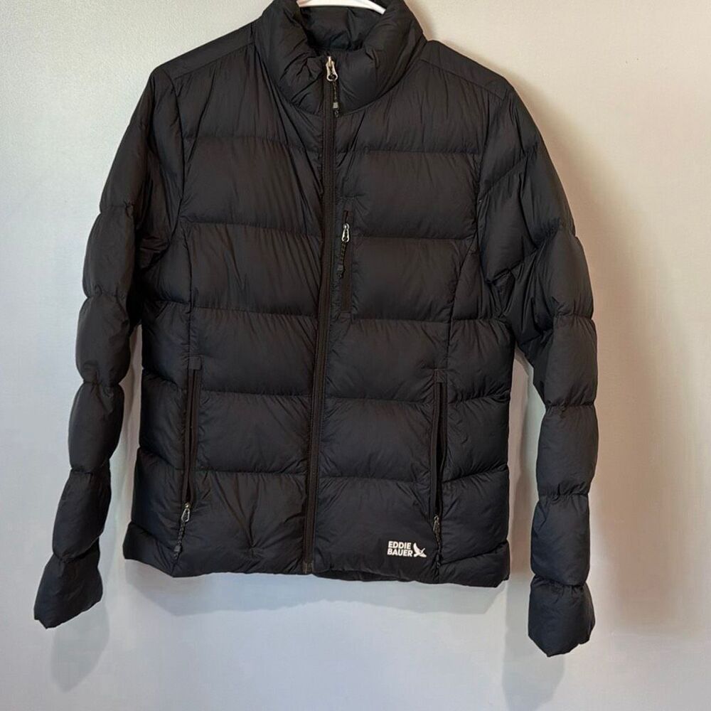 Eddie Bauer Black Full Zip 650 Down Feather Lightweight Jacket Small Women’s #10